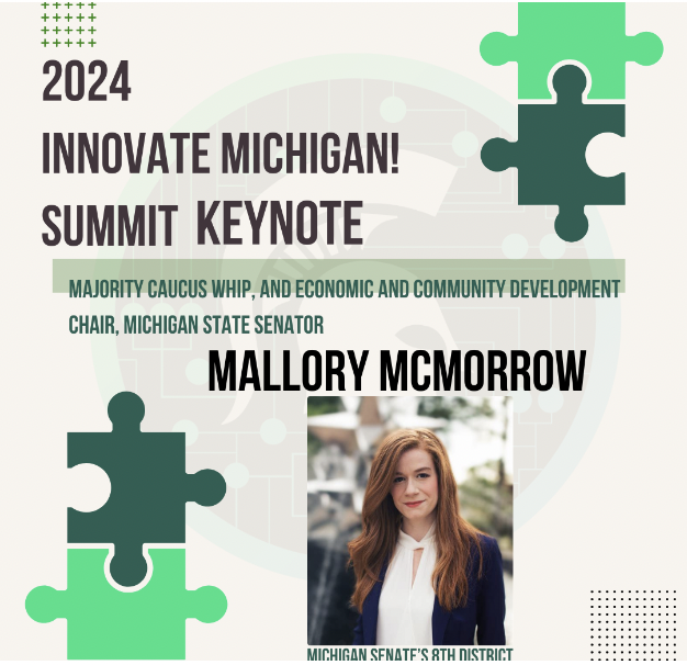 2024 Innovate Michigan! Summit Flyer Keynote Speaker Mallory McMorrow
